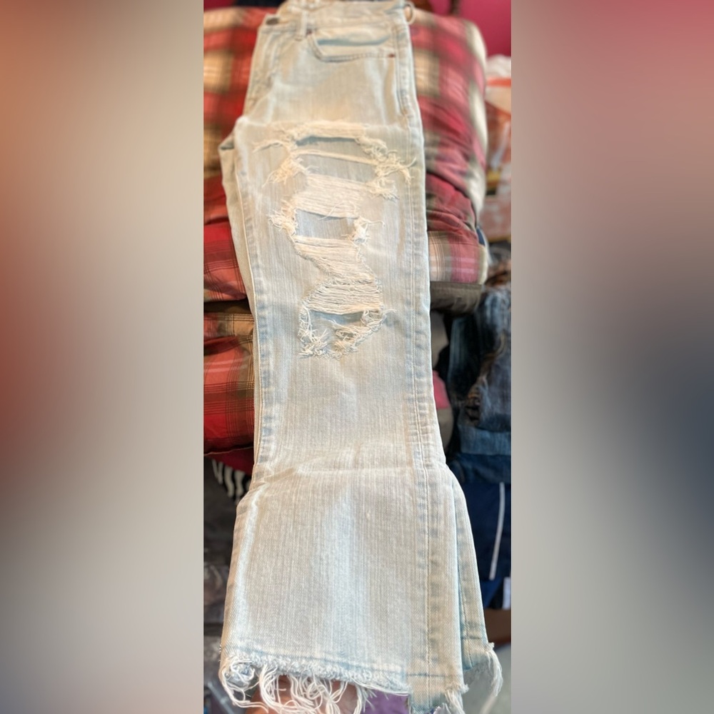 Men’s American Eagle distressed bootcut jeans